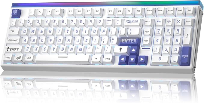 AULA Hero 99 Wired Gaming Keyboard, Hall Effect Keyboard with Rapid Trigger Mode, Hot Swappable Magnetic Switch Keyboard with Number Pad, Web Driver,RGB Backlit Mechanical Keyboard for Office PC Gamer