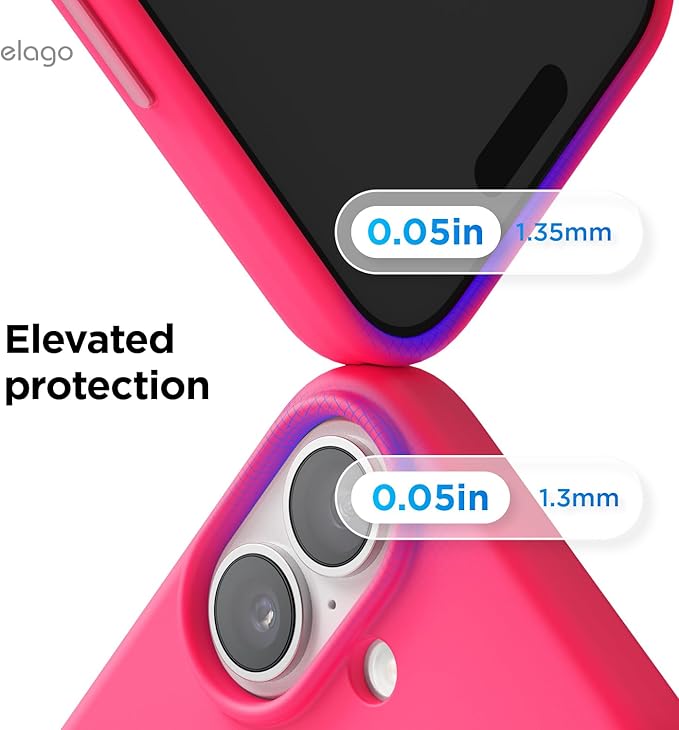 elago for iPhone 17 Case, Premium Magnetic Silicone Case, Compatible with MagSafe, Liquid Silicone Material, Protective Cover, Shockproof, Slim Phone, 6.3 inch (Ice Red)