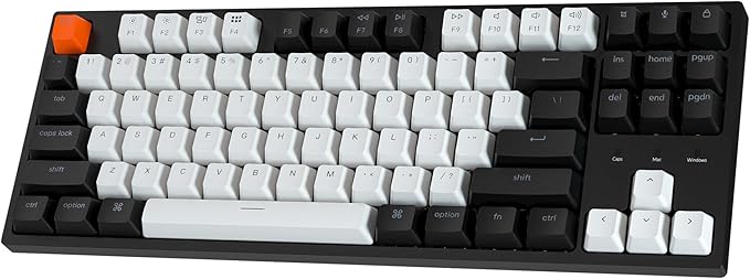 Keychron C1 Wired Mechanical Keyboard TKL, RGB Backlit with Double-Shot ABS Keycaps, 87 Keys Hot-Swappable Pre-lubed Tactile Switch Compatible with Mac Windows