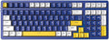 Qisan Wireless/Wired Mechanical Gaming Keyboard, Triple Mode 2.4G/USB-C/BT (98%) Wireless Mechanical Keyboard with US Layout | Brown Switch Rechargeable RGB Backlit Keyboards for Gaming, Blue & White