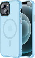 Tigowos for iPhone 15 Plus&iPhone 14 Plus Phone Case Fits MagSafe 10FT Drop Resistant Matte Skin Feeling Back Cover for iPhone 15 Plus&iPhone 14 Plus Case，Light Blue