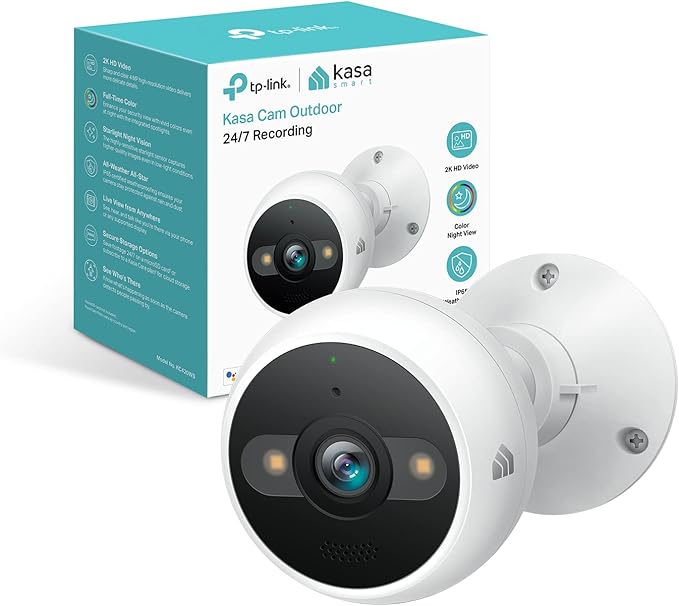 Kasa Indoor and Outdoor Security Cameras - Pan/Tilt 1080p HD with Night Vision and Motion Detection