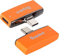 USB C Flash Drive for iPhone Photo Stick 256GB Thumb Drive with Type-C Charging Port, USB Memory Stick for Photos Videos, High Speed Jump Drive External Storage for iPad/Android Phones/PC (Orange)