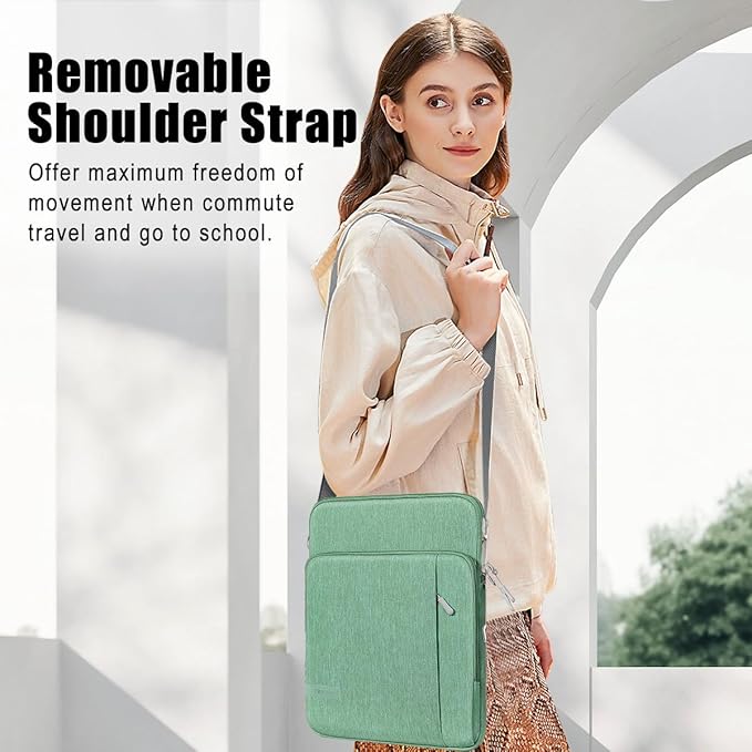 TiMOVO Laptop Sleeve Bag for MacBook Neo 13 inch 2026 Model A3404 with A18 Pro Chip, Carrying Case with Shoulder Strap, Lime Green