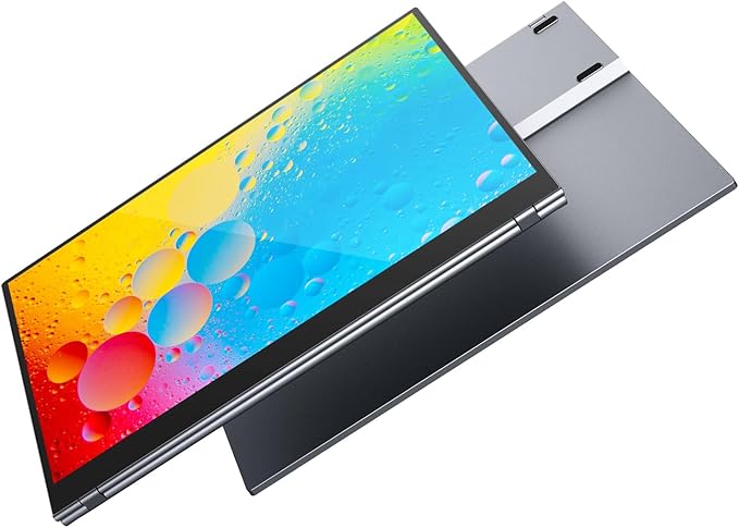 15.6" 4K Portable Monitor, Touchscreen UHD IPS Display,100% sRGB, USB-C/HDMI Laptop Display, Dual Speakers, Aluminum Alloy, Compatible with Laptop, PC, Smartphone, PS4/5, Xbox, Switch