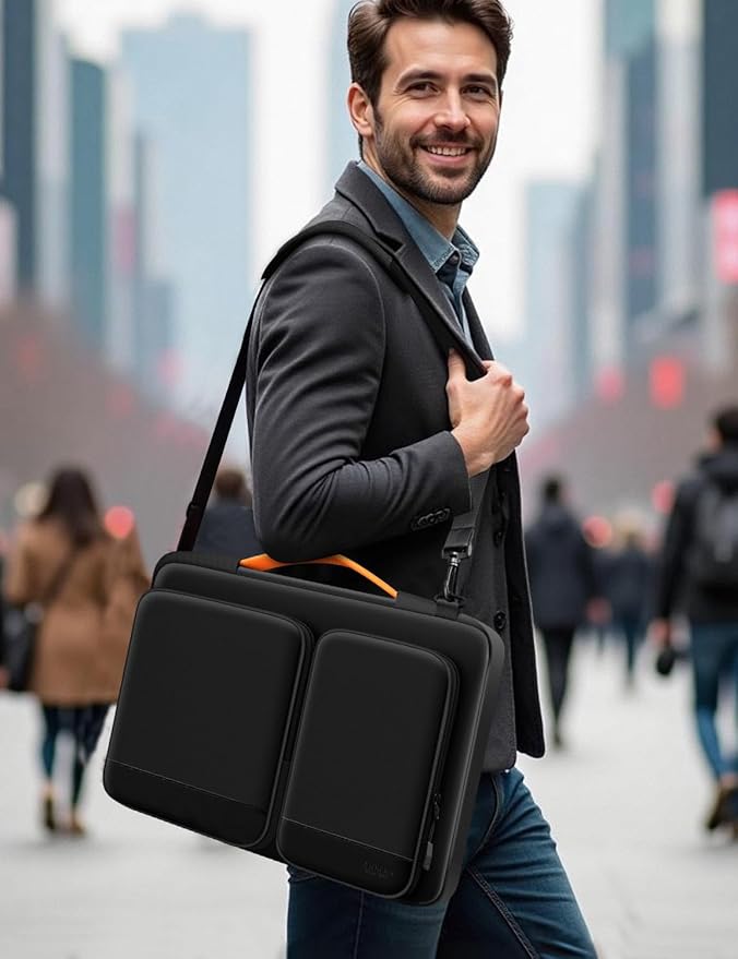 Alfheim Laptop Bag 14-14.2 inch Laptop Cover, 360° Protective Waterproof Shockproof Lightweight MacBook Air 15 Notebook Briefcase, Compatible with ASUS Lenovo Dell Samsung