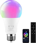 RGBCW LED Bulb with a 2.4GHz Remote Control, A60 12W 1000lm Color Changing Smart Light Bulb for Lamp, Bedroom, Mood Soothing,100W Equivalent,Dimmable 1% to 100% 3000-6500K,1 Bulb & Remote
