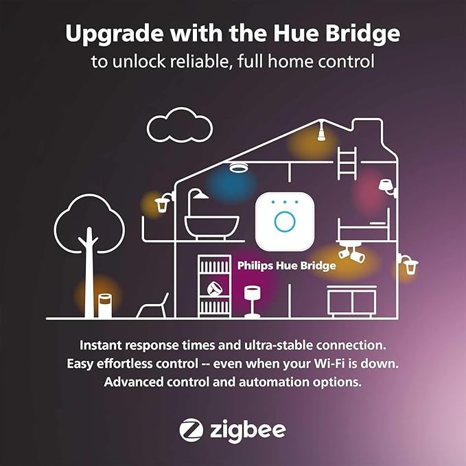 Philips Hue Smart 60W G25 Filament LED Bulb - White Ambiance Warm-to-Cool White Light - 1 Pack - 550LM - E26 - Indoor - Control with Hue App - Works with Alexa, Google Assistant and Apple Homekit