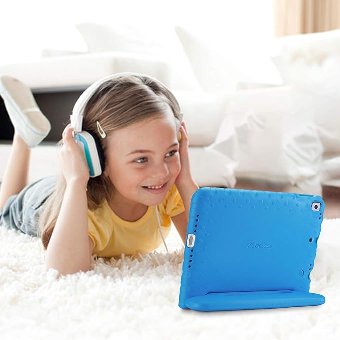 ProCase Kids Case for iPad 9th Generation/iPad 8/iPad 7, iPad 10.2 Case 2021 2020 2019/iPad Air 10.5/iPad Pro 10.5 Kids Case, Shockproof Lightweight Case with Convertible Handle -Blue | 2021, 2020, 2019, Shockproof, Blue