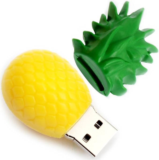 4X16GB Fruits USB Flash Drive Cute USB Thumb Drive Memory Stick Pineapple Carrot Banana Strawberry Pen Drive Gift Data Storage U Disk(Pack of 4 Fruits)