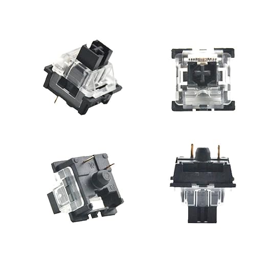 OUTEMU (Gaote) Black Switches - 20 Pack -3 pin DIY Replaceable Linear Heavy 60g Force Key Switches Replacement Switches or Mechanical Keyboard