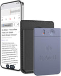 AI Voice Recorder Note Taking Device App Control Transcription Summarization 112 Languages Grabadora de Voz for Lectures Meetings Calls 64GB Memory Magnetic Case (Blue)