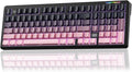 LINGBAO K98 - 96% Wireless Mechanical Keyboard, Tri-Mode BT5.0/2.4GHz/USB-C, Creamy Keyboard with Number Pad, Gasket Hot Swappable Linear Switches RGB Backlit Gaming Keyboards for Win/Mac/PC, (Pink)