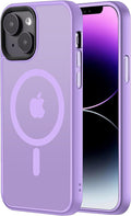 Tigowos for iPhone 15 Plus&iPhone 14 Plus Phone Case Fits MagSafe 10FT Drop Resistant Matte Skin Feeling Back Cover for iPhone 15 Plus&iPhone 14 Plus Case，Light Purple