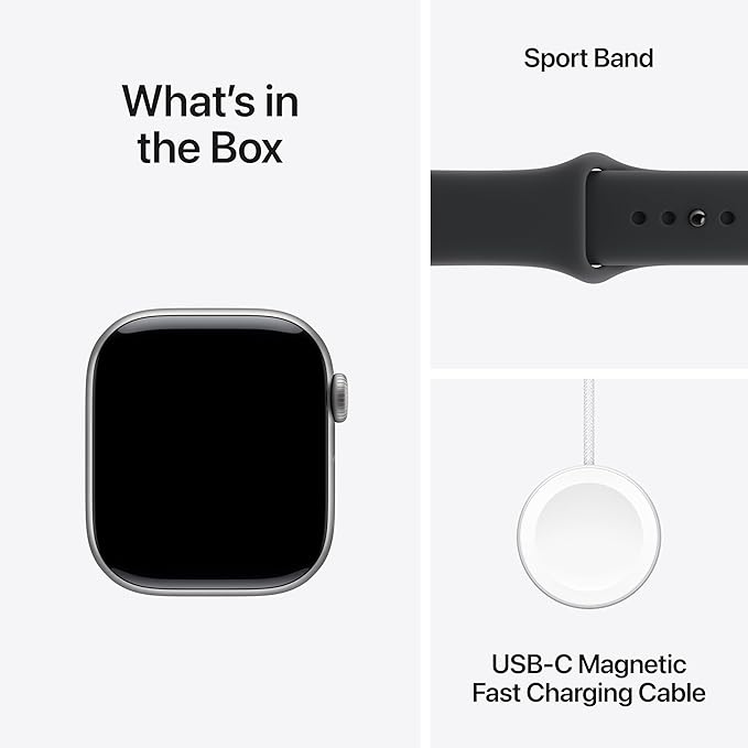 Apple Watch Series 11 [GPS + Cellular 42mm] Smartwatch with Space Gray Aluminum Case with Black Sport Band - S/M. Sleep Score, Fitness Tracker, Health Monitoring, Always-On Display, Water Resistant