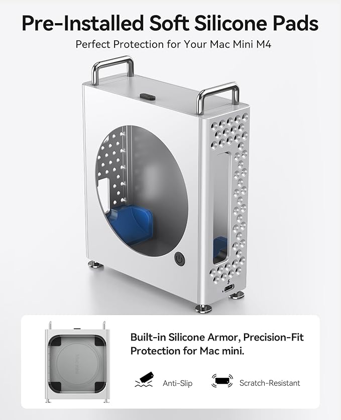 ORICO Mini Pro Thunderbolt 5 SSD Enclosure 1TB, 80Gbps USB-C NVMe External Hard Drive, Compatible with Windows/Mac/Linux, Aluminum Portable Storage with TB5 Cable (MST5P-1T)