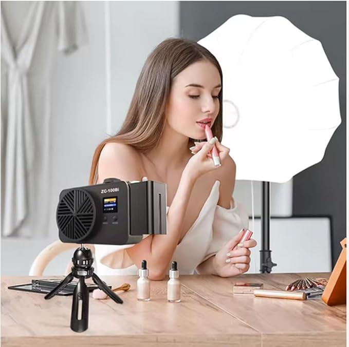 Mini Softbox, Video Light Softbox for ZC-100BI Light Bowens Mount Adapter for Outdoor Shooting Live Streaming (Softbox)