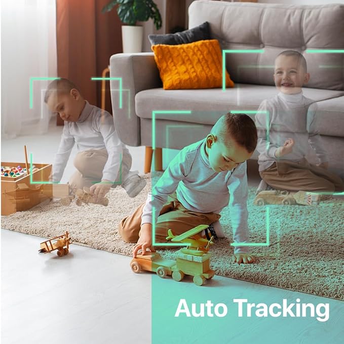 2K Indoor Pan Tilt 360 HD 2.4GHz WiFi Home Security Camera, Baby/Pet Monitors, 2 Way Audio, Smart Light Night, Bluetooth Fast Link, One Click Call, Local/Cloud Storage, Work with Alex/Google