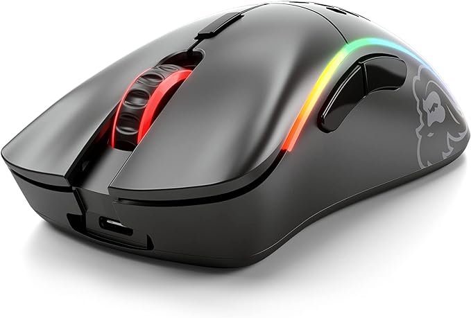 Glorious Gaming Model D- (Small) Wireless Gaming Mouse - 67g Superlight Honeycomb Design, RGB, Ergonomic, Lag Free 2.4GHz Wireless, Up to 71 Hours Battery - Black
