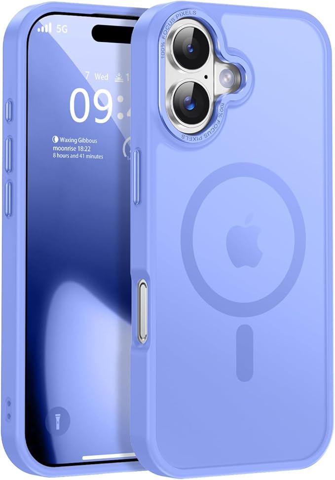 Newfuture Magnetic for iPhone 17 Case [Compatible with Magsafe] [Military Grade Drop Protection] Translucent Matte Anti-Scratch Shockproof Protective Phone Cover 6.3 Inch, Light Purple