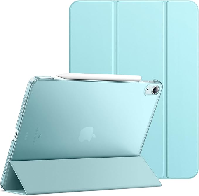 JETech Case for iPad Air 13-Inch M4/M3/M2 (2026/2025/2024), Slim Stand Hard Back Shell Smart Cover with Auto Wake/Sleep (Blue)