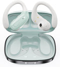 LEEMC Wireless Earbuds, Sports Bluetooth Headphones, Ear Buds with ENC Noise Canceling Mic, 50Hr Playtime Earphones, Palm-Sized, LED Power Display, IPX7 Waterproof Headset for Workout Running, Green