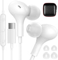 iMangoo for Apple USB C Wired Headphones, Hi-Fi Sound Corded Earbuds, Ergonomic Small in Ear Buds for iPhone 17 Pro Max/17e/16 Plus/16e/15, for Samsung S26/S25 Ultra/for Pixel Type C Earphones White