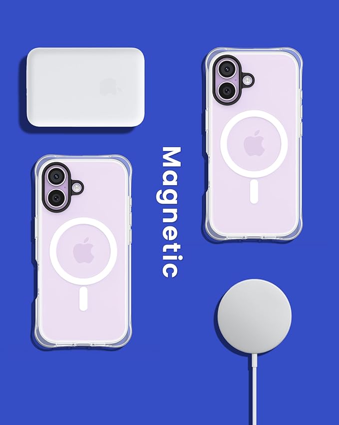 ORNARTO Air Case for iPhone 17 Clear | Military-Grade Drop Protection | Camera Control Button | Compatible with MagSafe | Built-in Air Phone Cover - White