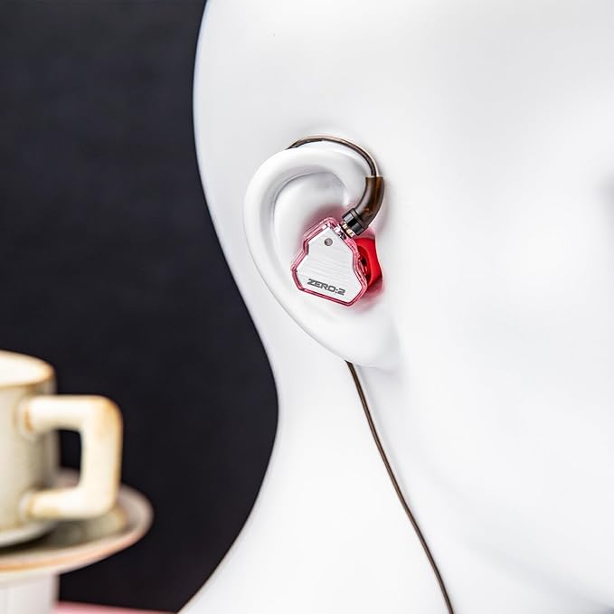 Linsoul 7Hz x Crinacle Zero:2 in Ear Monitor, Updated 10mm Dynamic Driver IEM, Wired Earbuds Earphones, Gaming Earbuds, with OFC IEM Cable for Musician (Pink, Typec MIC)