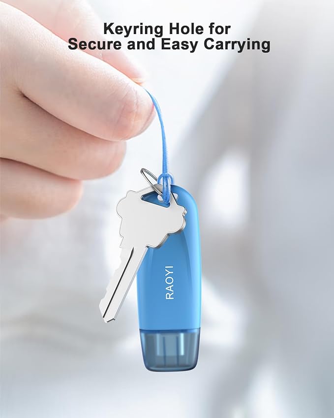 RAOYI 128GB Type-C Flash Drive USB 3.0 USB C Flash Drive Type C Thumb Drive Portable Memory Stick with Keyring Hole High-Speed Pen Drive for Laptop Smartphone Tablet Mac USB-C Devices, Blue