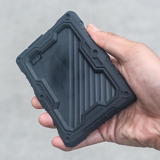 FATBEAR Tactical Military Rugged Shockproof Armor Protective Skin Case Cover for Western Digital WD Black P10 2TB 4TB 5TB 6TB P50 My Passport Ultra Mobile Hard Drive (My Passport 4TB 5TB)