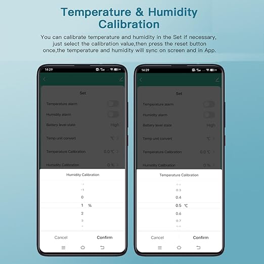 WiFi Thermometer Hygrometer: Smart Temperature Humidity Sensor with App Control, Notification Alerts, Calibration, Backlit, Air Comfort Indicator, Room Temperature Monitor Compatible with Alexa