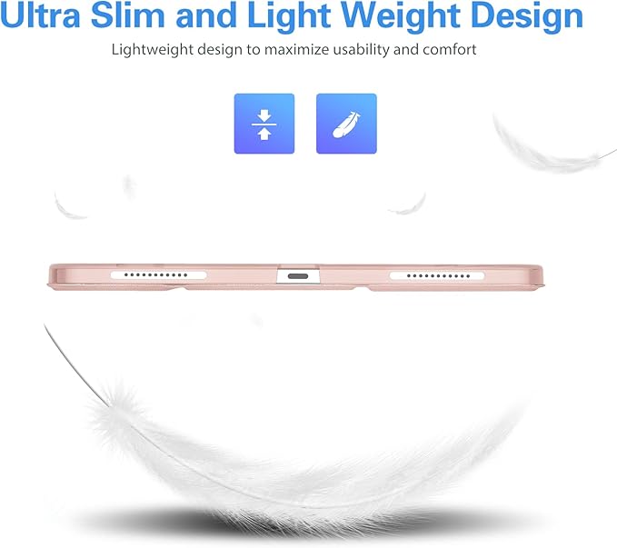 ProCase for iPad Pro 11 Inch Case 2022/2021/2020/2018(4th/3rd/2nd/1st Generation), iPad Pro 11" Slim Stand Hard Back Cover Shell Smart Folio Compatible with Pencil/Support Auto Wake/Sleep -Pink