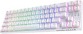 LTC NB681 Nimbleback Wired 65% Mechanical Keyboard, RGB Backlit Ultra-Compact 68 Keys Gaming Keyboard with Hot-Swappable Switch and Stand-Alone Arrow/Control Keys (Hot Swappable Brown Switch, White)