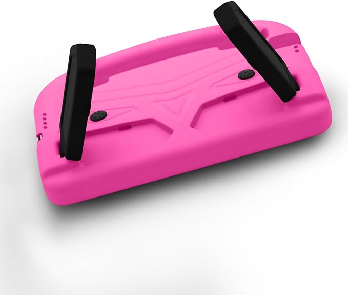 Kids Case for 7.9" iPad mini 5/Mini 4/Mini 3/Mini 2/Mini 1, Friendly Silicone Shockproof Cover with Handle Kickstand for Apple iPad mini 5th (2019), Mini 4th/ 3rd/ 2nd/1st Generation, Pink