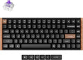 Keychron K2 HE QMK Wireless Gaming Custom Mechanical Keyboard, 2.4 GHz/Bluetooth/Wired 75% Layout Hot-Swappable Programmable RGB Backlit Gateron Magnetic Switches for Mac Windows, Wood Frame-Black
