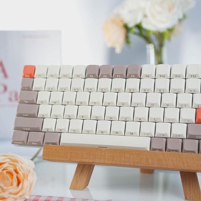 GATERON Dune Low Profile Keycaps, Nature Series PBT Keycaps 135 Keys Set Custom Keycap Set, Universal Compatiability for 100%, 75%, 65%, 60% Low Profile MX Mechanical Magnetic Gaming Keyboard (Dune)
