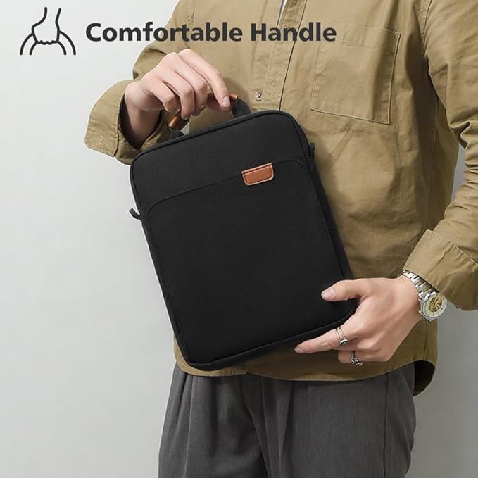 KIZUNA Tablet Sleeve Case 10 Inch Shoulder Bag for 11" iPad Pro M4 M2/11 10.5" 10.9" iPad Air M2/ 10.9" iPad 10 9 8/10" Surface Go 3/ Samsung Galaxy Tab A8/10.5" Galaxy Tab S6,Black