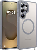 TOCOL Magnetic for Samsung Galaxy S25 Ultra Case, Upgraded Full Camera Protection, Compatible with Magsafe, Drop Protection Slime Clear Back Cover for Samsung Galaxy S25 Ultra 6.9-Inch (Gray)