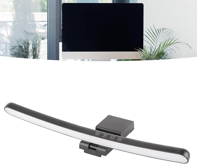 Computer Monitor Lamp with Asymmetric Optical Design Adjustable Touch Dimming RGB Light Curved Monitor lamp bar with Asymmetric Optical Design USB Lamps USB Lamps