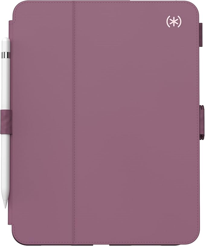 Speck Case for iPad Pro 10th Generation 10.9 Inch - Drop & Camera Protection, Slim Multi Range Stand, Apple Pencil Holder - Plumberry/Crushed Purple/Crepe Pink
