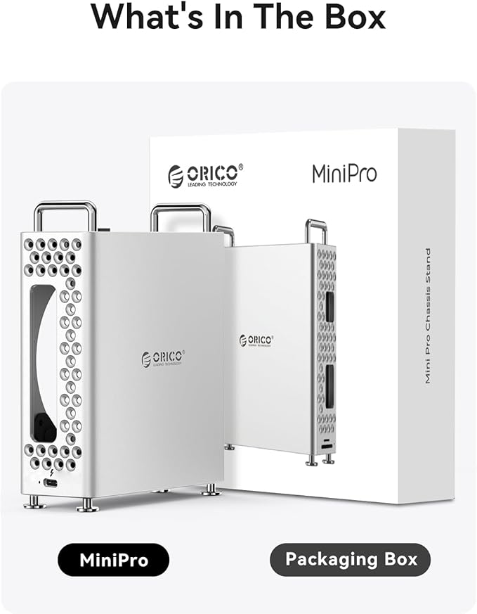 ORICO Mini Pro Thunderbolt 5 SSD Enclosure 1TB, 80Gbps USB-C NVMe External Hard Drive, Compatible with Windows/Mac/Linux, Aluminum Portable Storage with TB5 Cable (MST5P-1T)