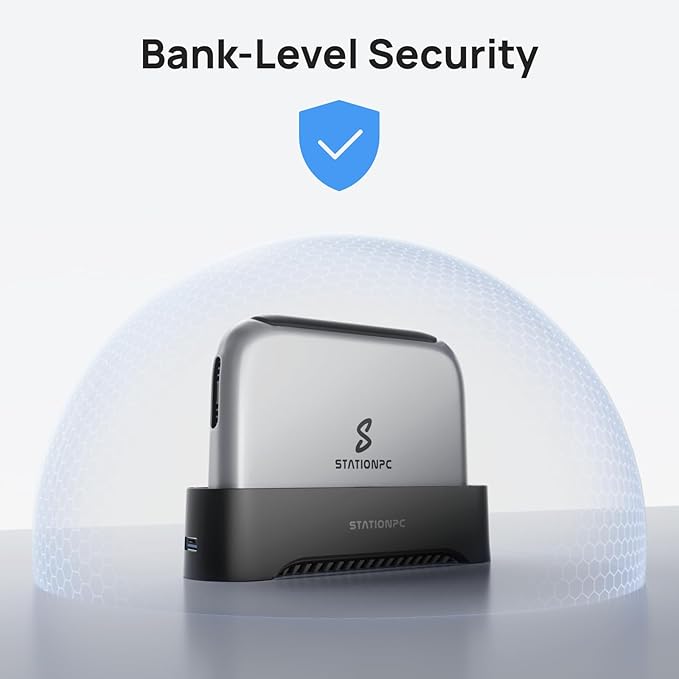 PocketCloud Portable NAS, M.2 NVMe & SD Card Slots, Up to 8TB Capacity (Diskless), One-Click Backup, Wi-Fi 6 Support, LCD Display & App Control, Dual 3200mAh Batteries for Outdoor Backup
