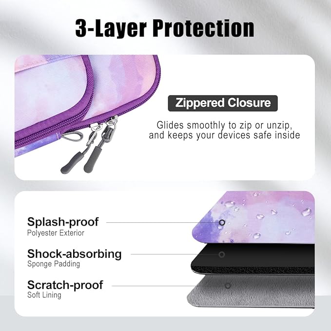 TiMOVO Laptop Sleeve Bag for MacBook Neo 13 inch 2026 Model A3404 with A18 Pro Chip, Carrying Case with Shoulder Strap, Purple