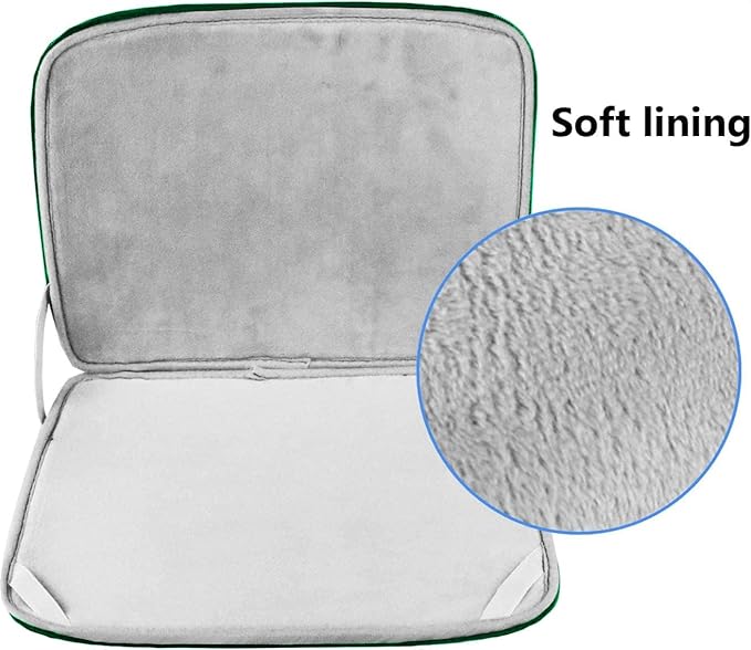 Laptop Sleeve 14 inch, Upgrade Durable Shockproof Protective Computer Cover Flip Case Briefcase Carrying Bag Compatible with 14" HP, Lenovo, Asus, Acer, Notebook, Chromebook Computer, Green