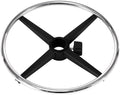 Frassie 17.7 inch Metal Chrome Office Stool Foot Rest Ring, Black Studio Drafting Chair Footrest Ring (Silver)
