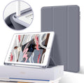 Aoub Case for iPad 9.7 inch 6th/5th Generation Case 2018/2017 with Pencil Holder, Thin Lightweight Smart Stand Cover, Auto Wake/Sleep, Model A1822/A1823/A1893/A1954, Purple Gray