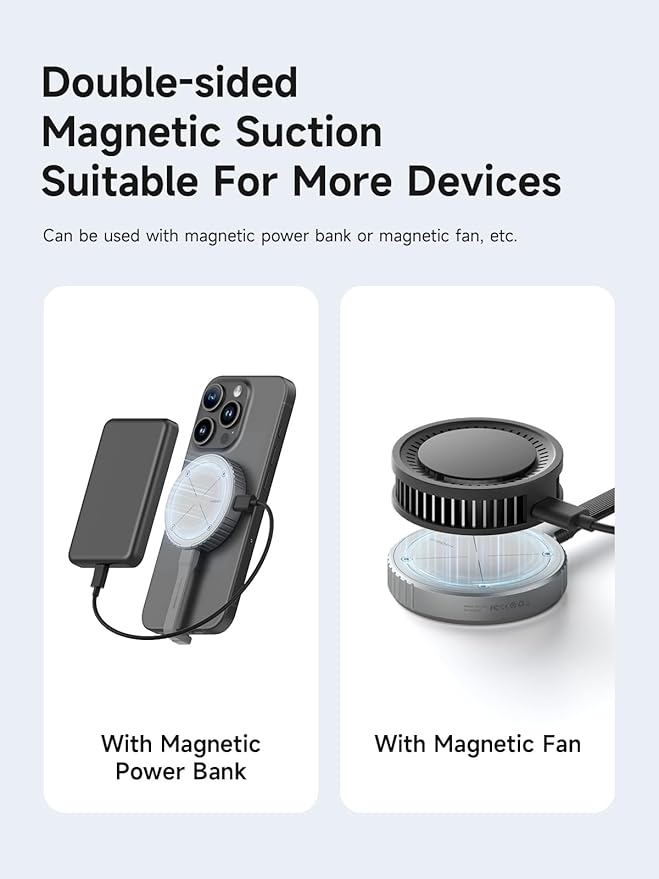 Hagibis Magnetic M.2 2230 NVMe SSD Enclosure with Magsafe for iPhone 17 16 15 Pro Max ProRes, USB C 3.2 Gen2 10Gbps to NVMe Adapter, Aluminum External SSD Case for MacBook, iPad Pro, Android (MC100)
