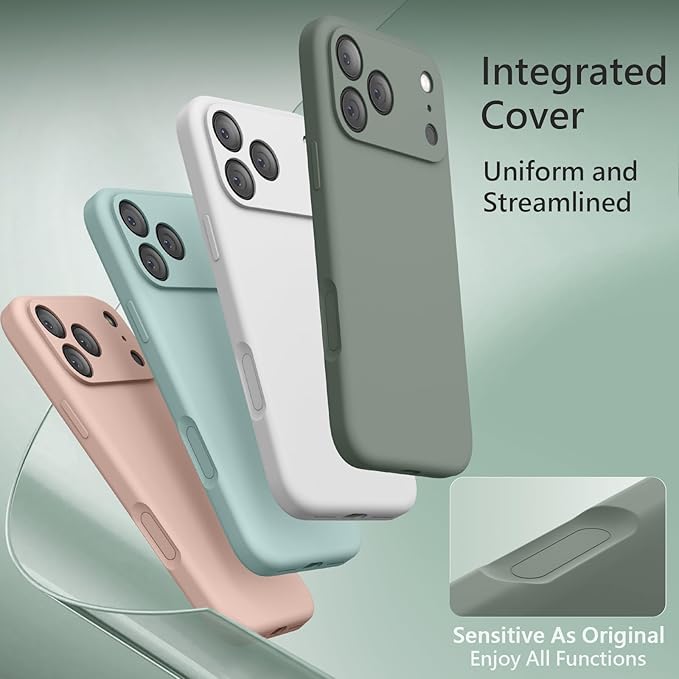 FireNova Magnetic for iPhone 17 Pro Max Case, Compatible with MagSafe, [Integrated Silicone Camera Control Button] [Camera Protection] Anti-Scratch Microfiber Lining Phone Case, 6.9", Calke Green