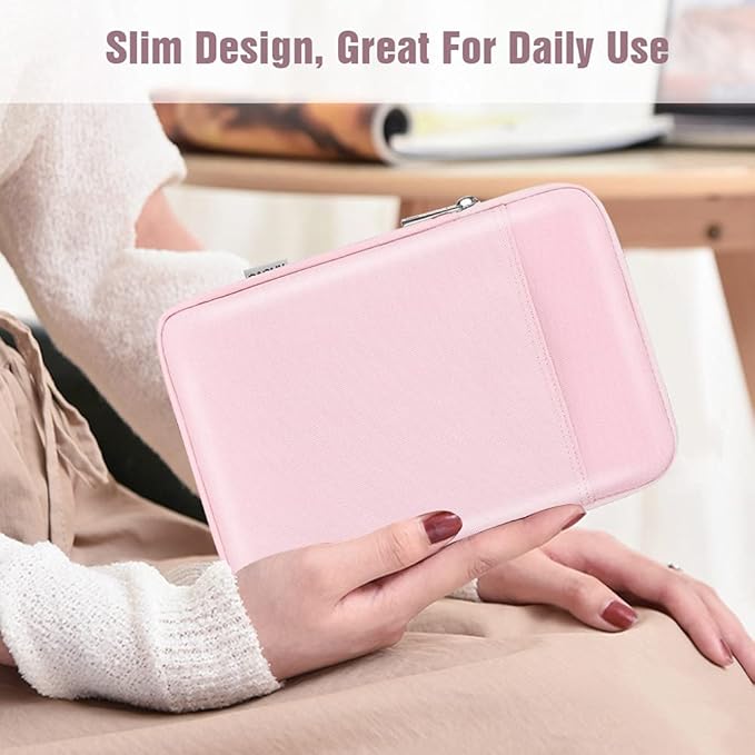 TiMOVO 9-11" Tablet Sleeve Bag for iPad 11-inch A16 2025, iPad 10.9"/10.2"| Air 11 Inch/5th/4th Gen. 10.9", Galaxy Tab A9+/A11Plus 11", Protective Bag Fit Smart Keyboard, Pink